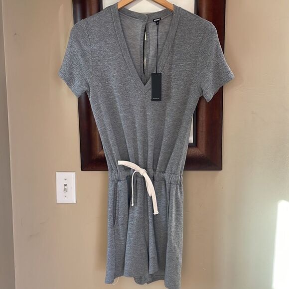 NWT Monrow Heather Gray Romper XS - Picture 5 of 8